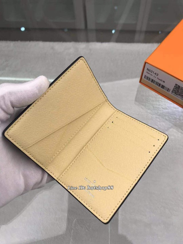 路易威登LV錢包 N63143紅格 2019秋冬款 男女款卡夾 LV新款帆布皮夾卡包 xxlv1913